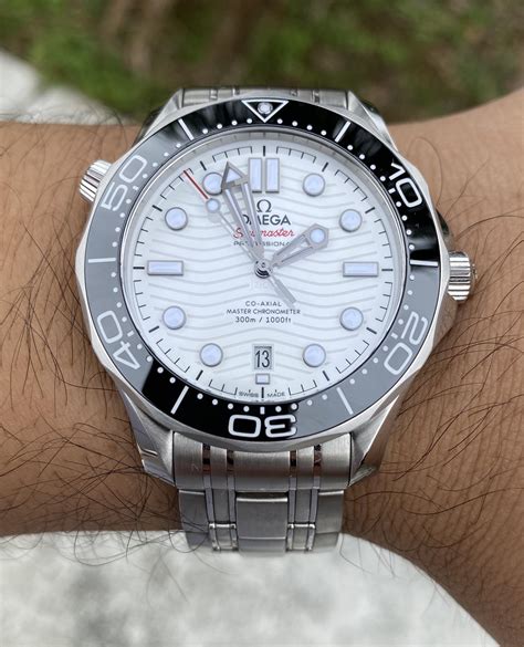 white face omega watch|omega seamaster chronograph white face.